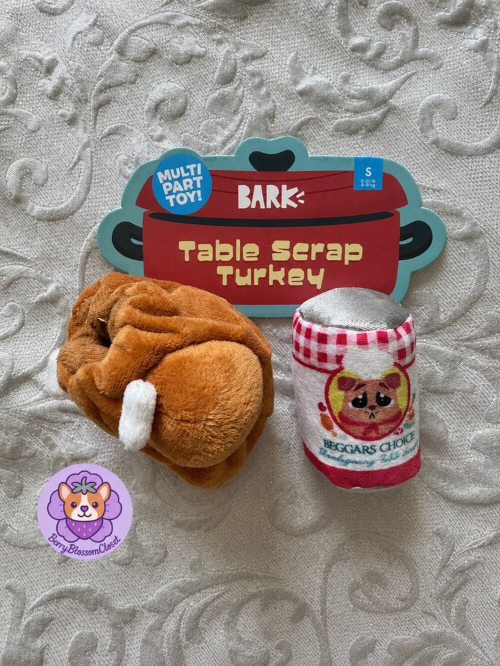 BARK "Table Scrap Turkey Plush" Dog Toy - NWT